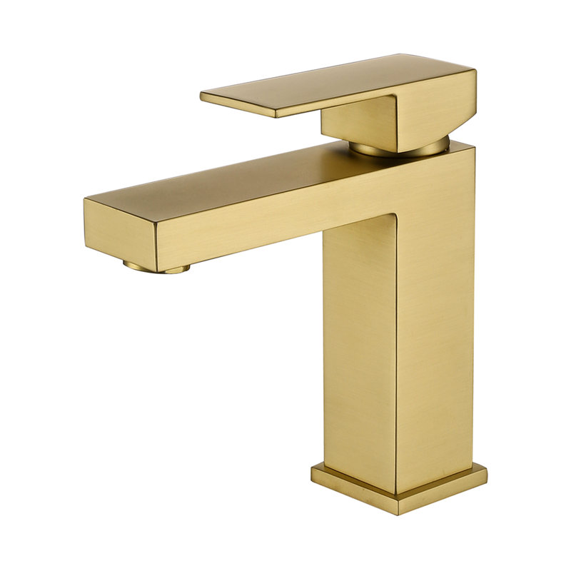 Contemporary Gold Basin Tap - Handle And Long-Lasting Performance Faucet In One Hole Easy Cleaning Feature