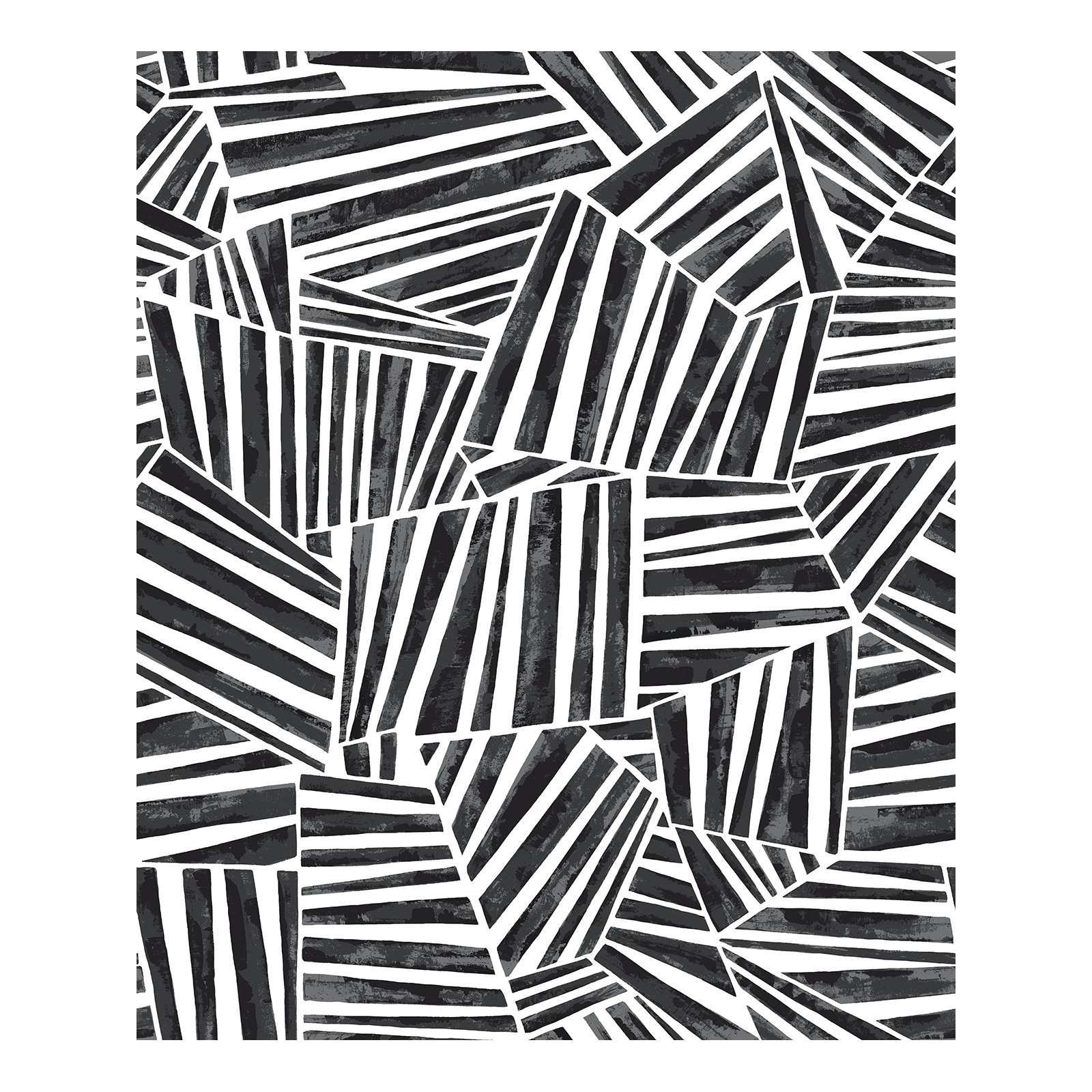 Lianna Modern Geometric Wallpaper, Black