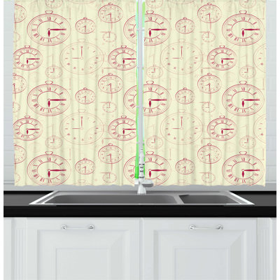 Geometric Pointed Kitchen Curtain