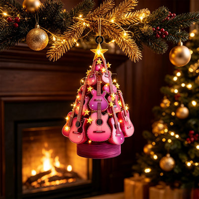 Décorations de Noël en acrylique, décorations d'arbre de Noël en forme de sapin de Noël, décorations suspendues pour arbre de Noël