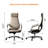 Real Genuine Leather Executive Office Chair, Top Grain Leather Office Chair with High Back, Comfy and Modern for Executive Luxury Desk, Ergonomic with Adjustable Height,Reclining(Cream)-668870569