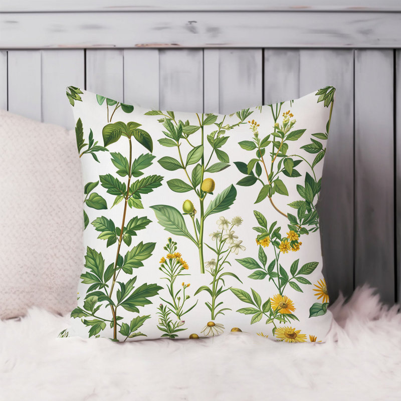 Botanical Wildflower & Botanical XVII Cottage & Cottagecore, 18" H x 18" W