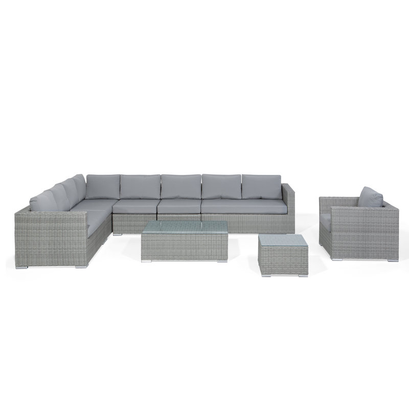 Amadou 8 Seater Rattan Corner Sofa Set