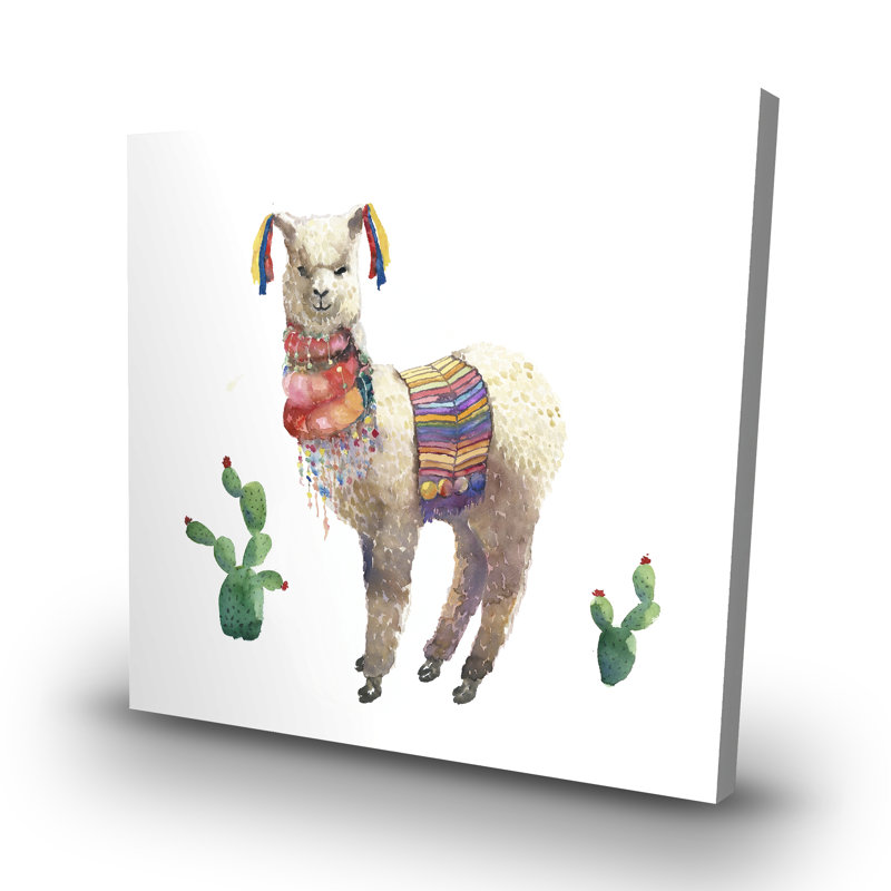 Lama parade - 32"x32" art on canvas