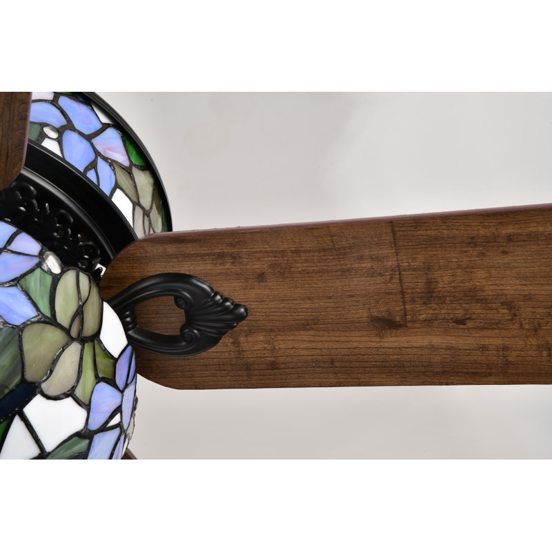 Ventilateur de plafond à deux niveaux avec lumière Eve-3 Tiffany