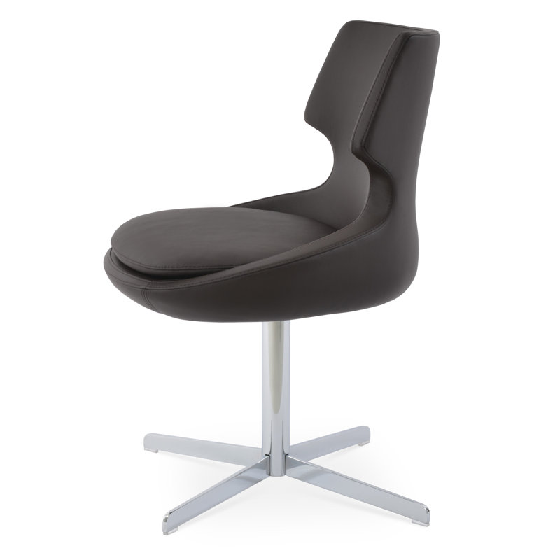 Chaise d'appoint pivotante 4 étoiles Patara, Noir