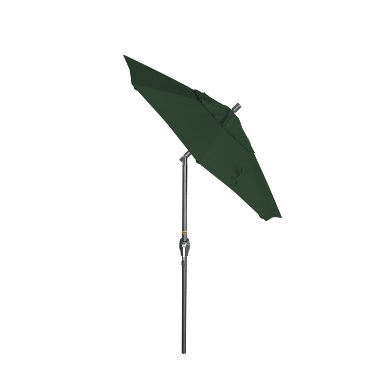 Parasol de marché 6 pi Jelinek, Toile Sunbrella® vert forêt, Bronze