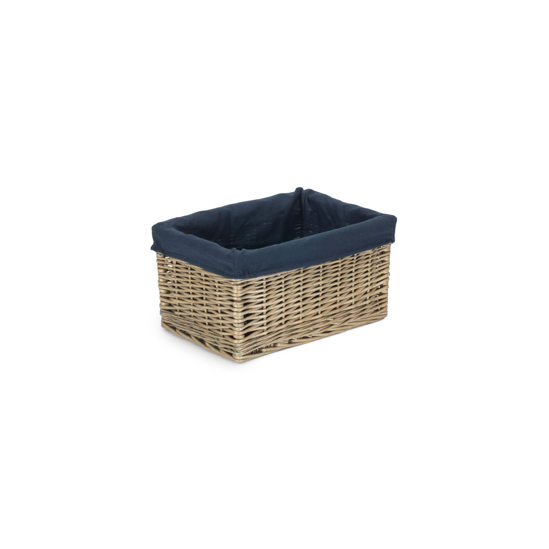 Lily Manor Wicker Storage Basket with Lining