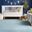 Tapis bleu clair en laine à rayures Clarita-1535630765