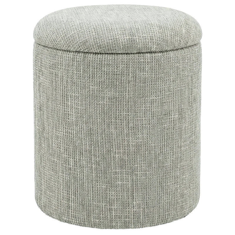 Modern Fabric Round Storage Ottoman