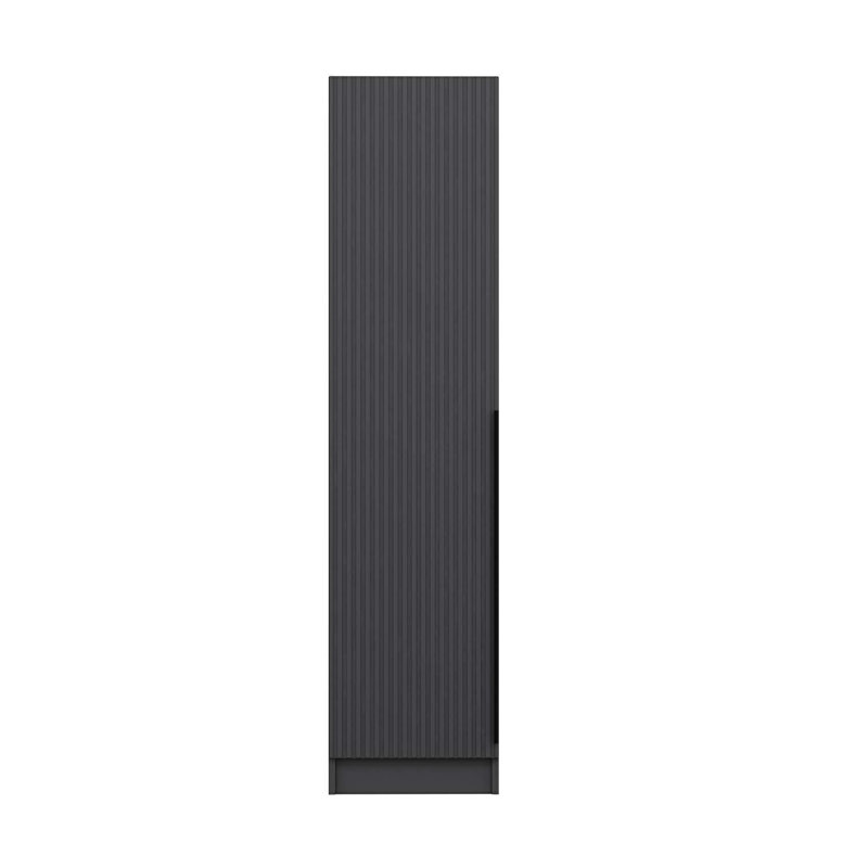 Elina Manufactured Wood Wardrobe, 190cm H x 45cm W x 52cm D, Black