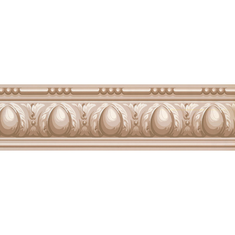 Bordure de papier peint 15 pi L x 5,5 po Costantino, Beige