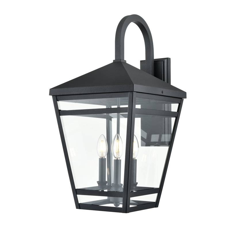 Applique murale d'extérieur 17 lumières 17 étages avec abat-jour en verre transparent 17 étages Evonne