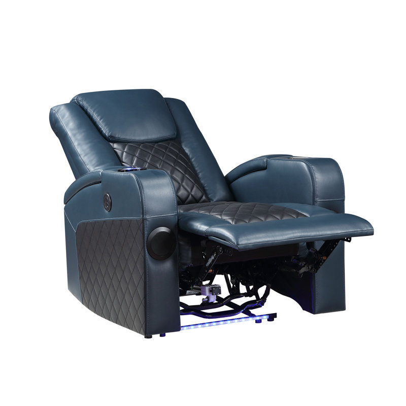 Fauteuil inclinable électrique Aair avec Bluetooth Alair, Noir / Bleu