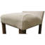 De 2 chaises de salle à manger rembourrées rectangulaires avec dossier, pieds en bois gris et beige