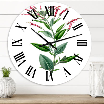 Vintage American Flora III - horloge murale traditionnelle