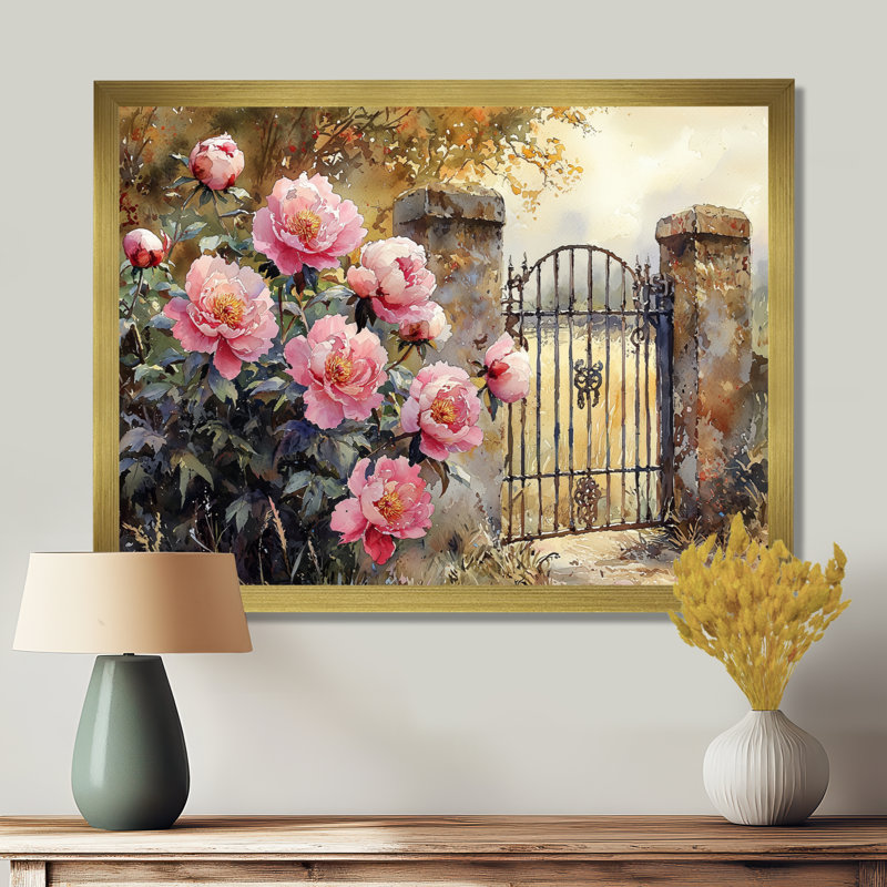 Décoration murale Ilsemarie, Reproduction encadrée d'une seule photo sans pass, H 12 po x l 20 po, Doré