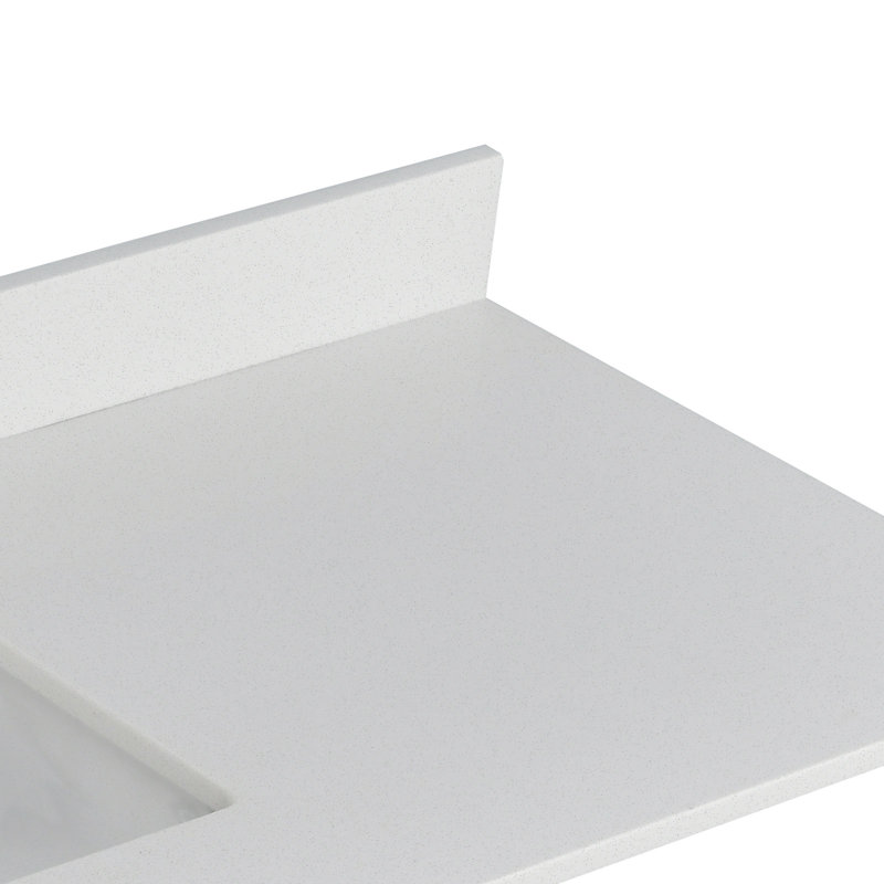 60" Quartz Single Bathroom Vanity Top with Sink（No Cabinet)