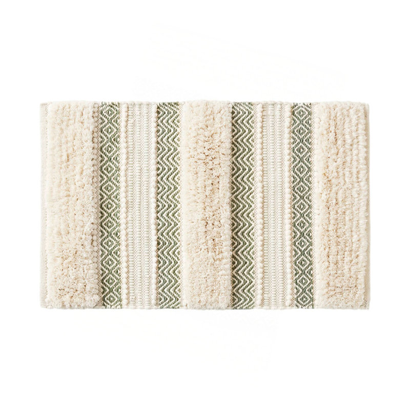 1-Piece 20X32" Bath Rug,Sage Green, Green