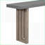 U_STYLE Console en placage de chêne aux formes latérales intrigantes, polyvalente pour le vestibule / salon, facile à assembler et élégante-130026866