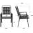 Outdoor Patio Chairs Set of 2, Patio Dining Chairs with Metal Frame, Heavy-Duty Outdoor Chairs with Armrest for Garden, Poolside, Backyard, Lawn,Black-487327717-487327722