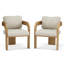 Chaises de salle à manger rembourrées Demars Modern-114906741-114906739