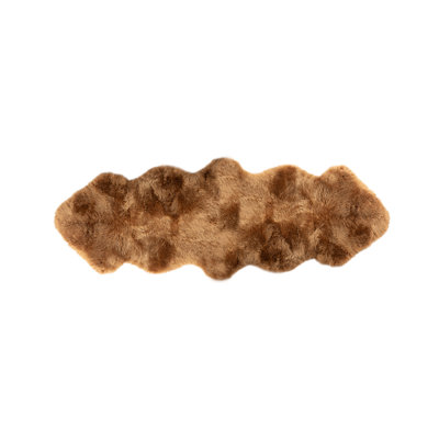  Tapis long en laine de mouton 2 pi x 6 pi - Double pelure de laine naturelle avec texture moelleuse pour la décoration intérieure