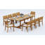 9 Pcs Grade-A Teak Wood Dining Set: 94" Double Extension Mas Rectangle Trestle Leg  Table And 8 Travota Stacking Arm Chairs #11TV2108-699398443