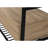 42" Taupe Bench For Hallway With Storage Compartment, Black Metal, Contemporary Entryway Storage, Dark Wood-Look Finish, Metal Construction