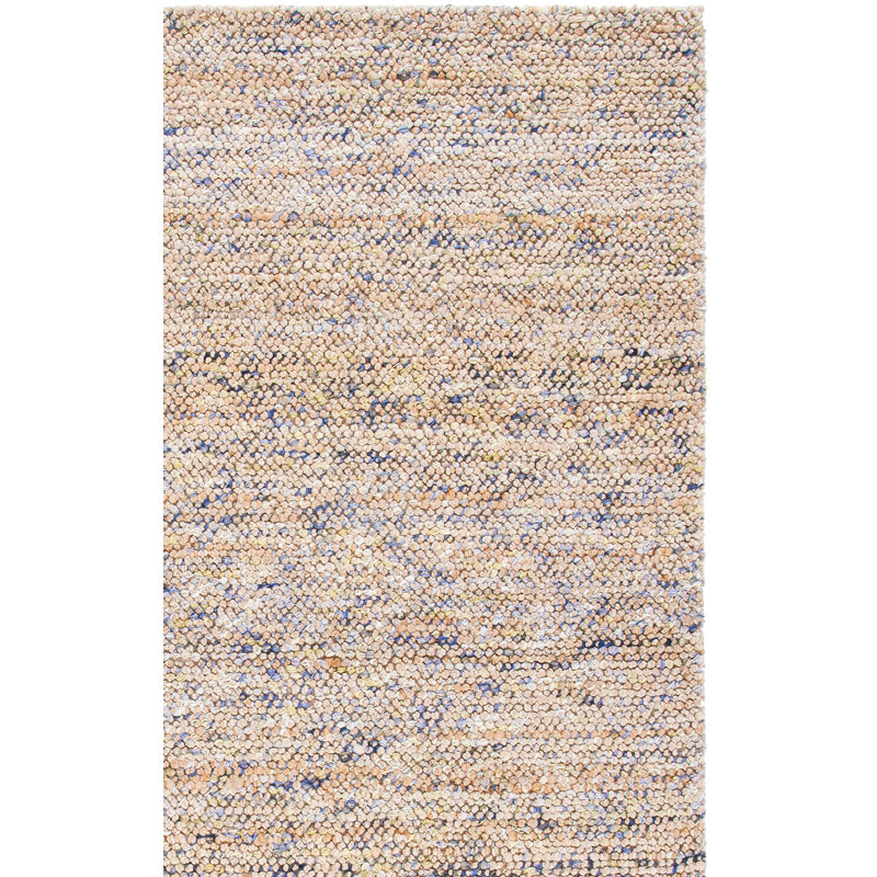 Tapis beige en laine / jute tissé à la main Tavion, Rectangle 5 pi x 8 pi