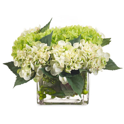 Faux Flowering Branch in Glass Jar