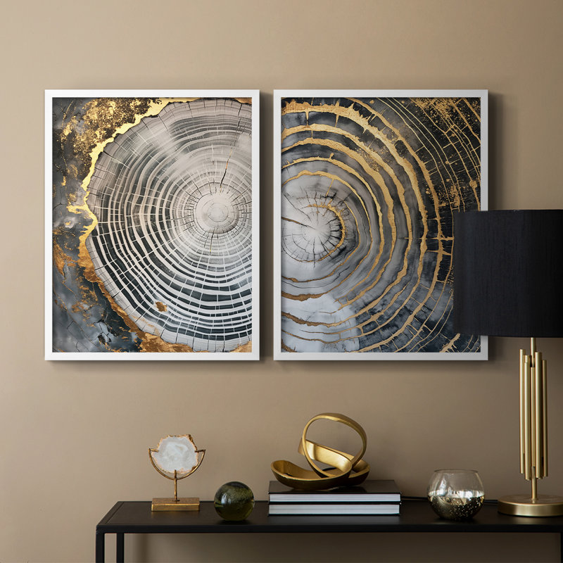 ABSTRACT Series CCL III - Reproduction encadrée de qualité supérieure - prête à être accrochée - aucun clou requis - aucun clou requis