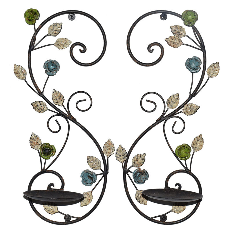 Ensemble de 2 appliques murales pour bougeoir