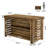 55.12"W Kitchen Island with 2-Tier Open Storage Shelves and Large Worktop, Farmhouse Style
