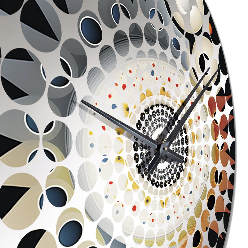 Chamya - Horloge murale géométrique abstraite, Médium