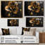 «Black and Gold Gladiolus III», cadre flottant, impression sur toile