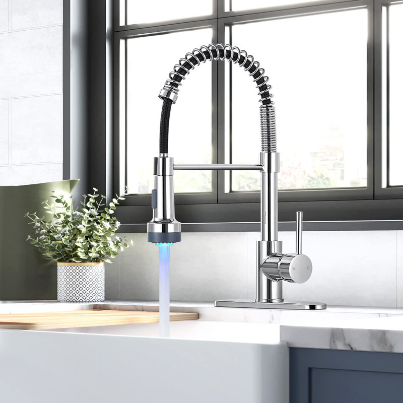 HGN Touch Kitchen Faucet, Polished Chrome