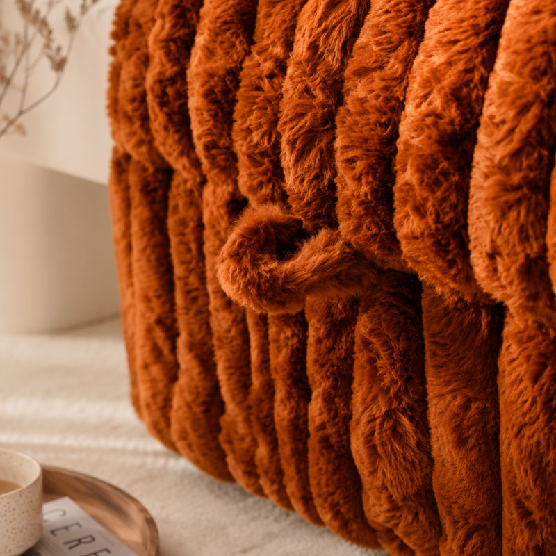 Upholstered 57.48 " Fabric Sofa, Orange