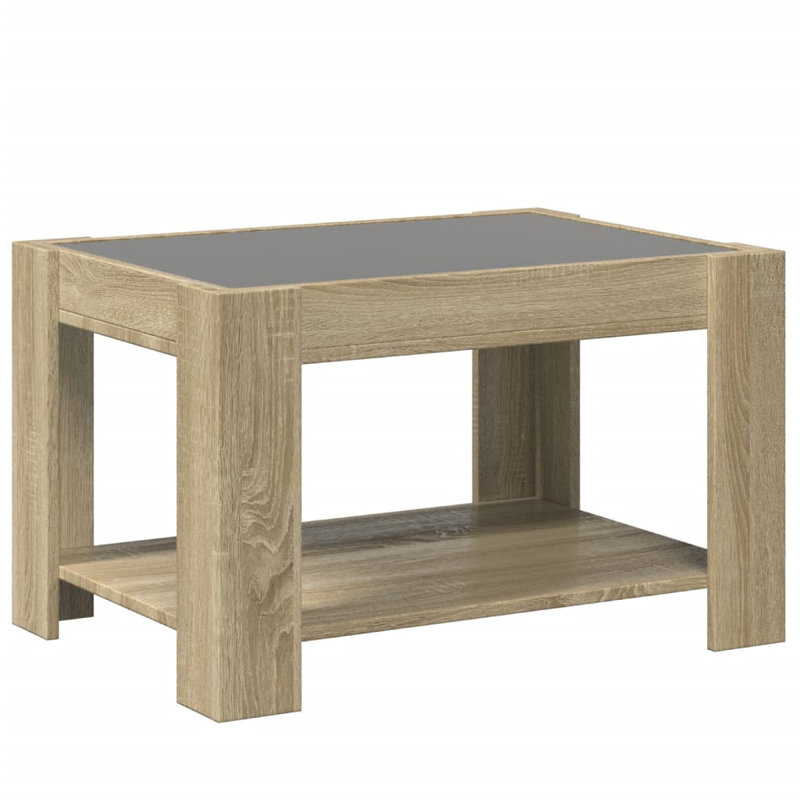 Dalvin Coffee Table with Storage, 45cm H x 73cm L x 53cm W, Sonoma Oak