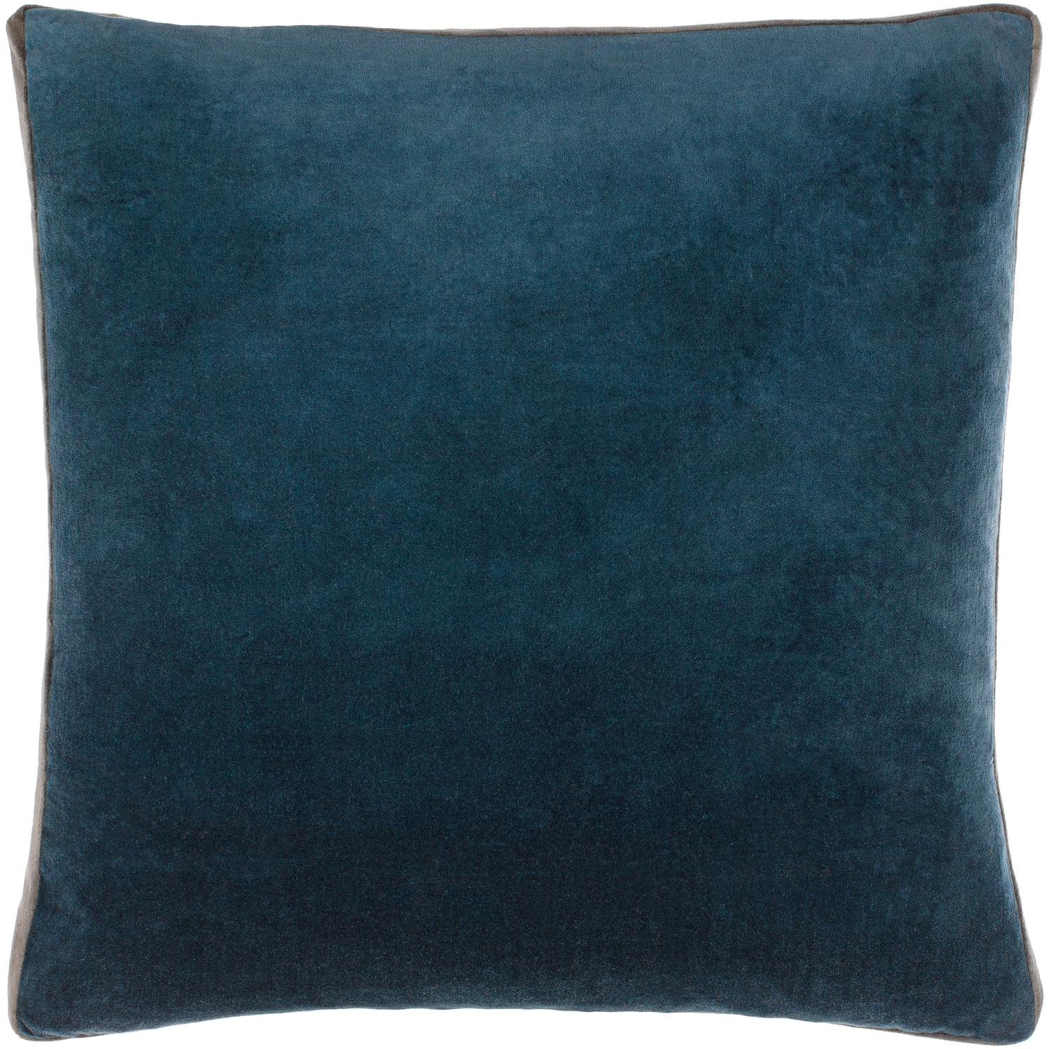  Nicholas Cotton Throw Pillow, Blue/Gray, Down, 20" x 20"