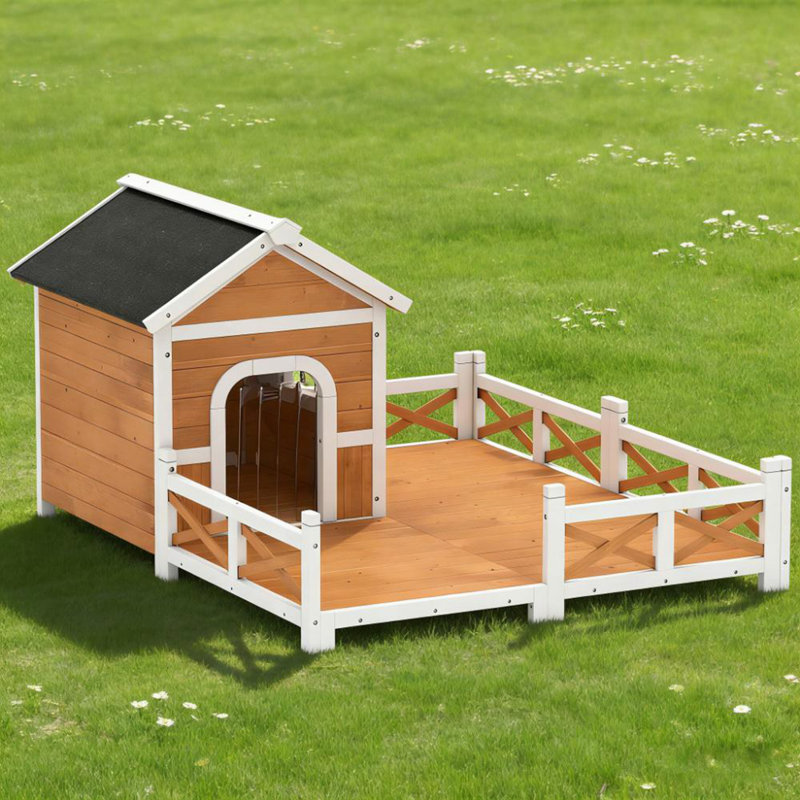 Abri pour chien, niche pour chien d'extérieur en bois