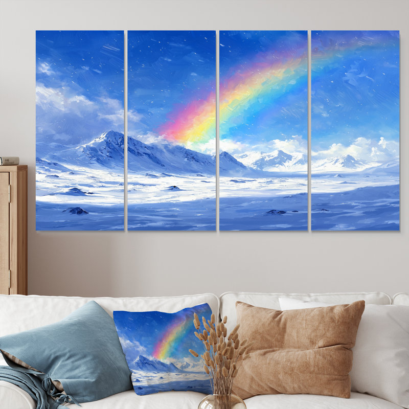 Art mural arc-en-ciel - art mural traditionnel, H 28 po x l 48 po, 4