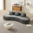 Boneless Curved Sectional Sofa with pillows-1881852598