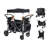 Stroller Wagon For 2 Kids,  Cart Featuring 2 High Seat With 5-point Harnesses And Adjustable Canopy, Foldable Double Push Bar For Garden