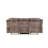 Zubaida Two Tone Chocolate Velvet Recliner Sofa W/Usb Port & Drop Down Table