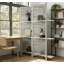 Bibliothèque pour salon, paravent de séparation, paravent haut en bois avec rangement pliable