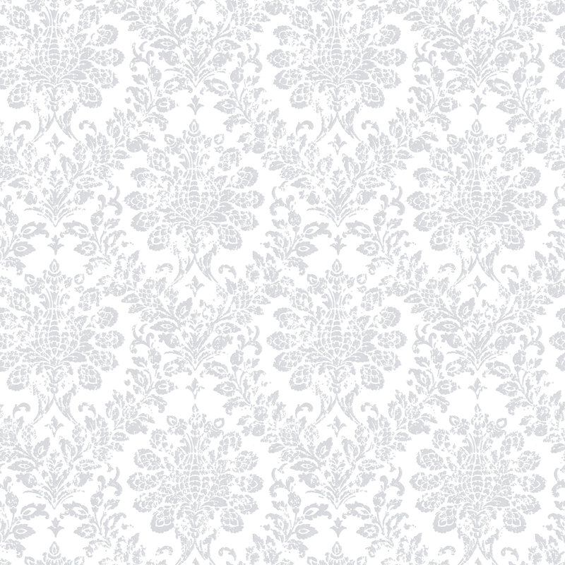 10m x 53cm Matte Wallpaper Roll, Grey/White
