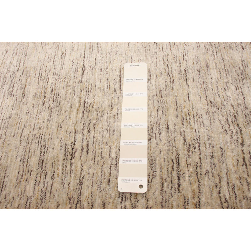 Tapis beige fait à la main Dhurrie