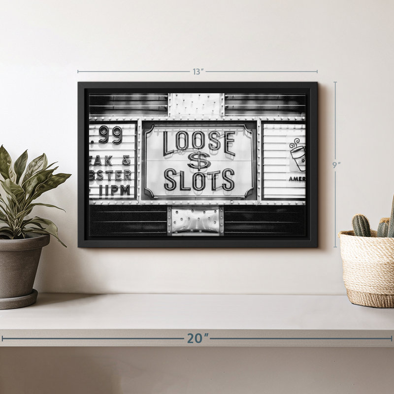 " Loose Dollar Slots " Print, 9" H x 13" W