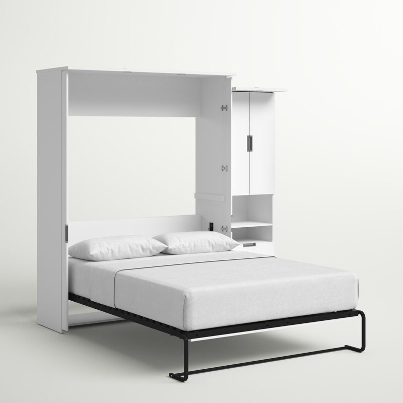 Luka Murphy Bed with Storage Cabinet (90W) , Queen